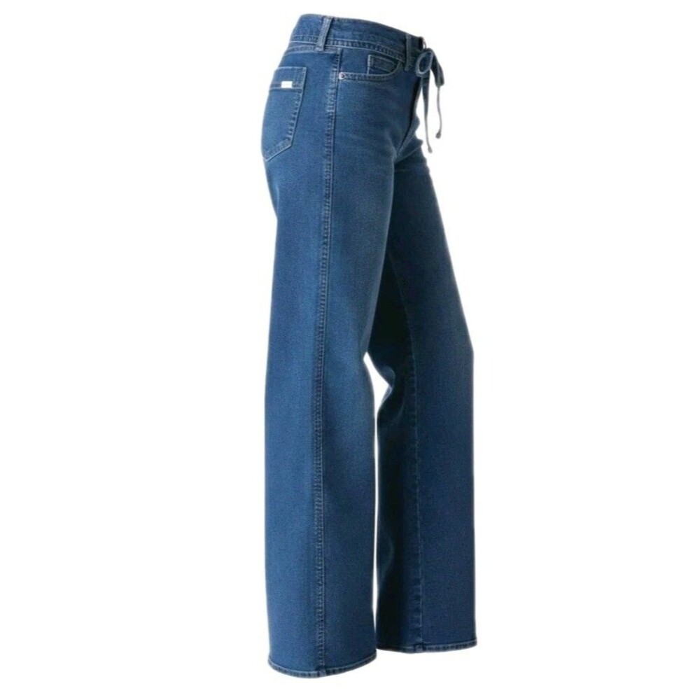Levi Strauss Signature Vintage Inspired Tie Belted Wide Leg Jeans Women's 8/29 - Picture 4 of 15